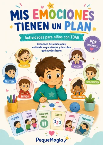Mis Emociones Tienen un Plan - libro de actividades PDF para niños con TDAH, PequeMagia